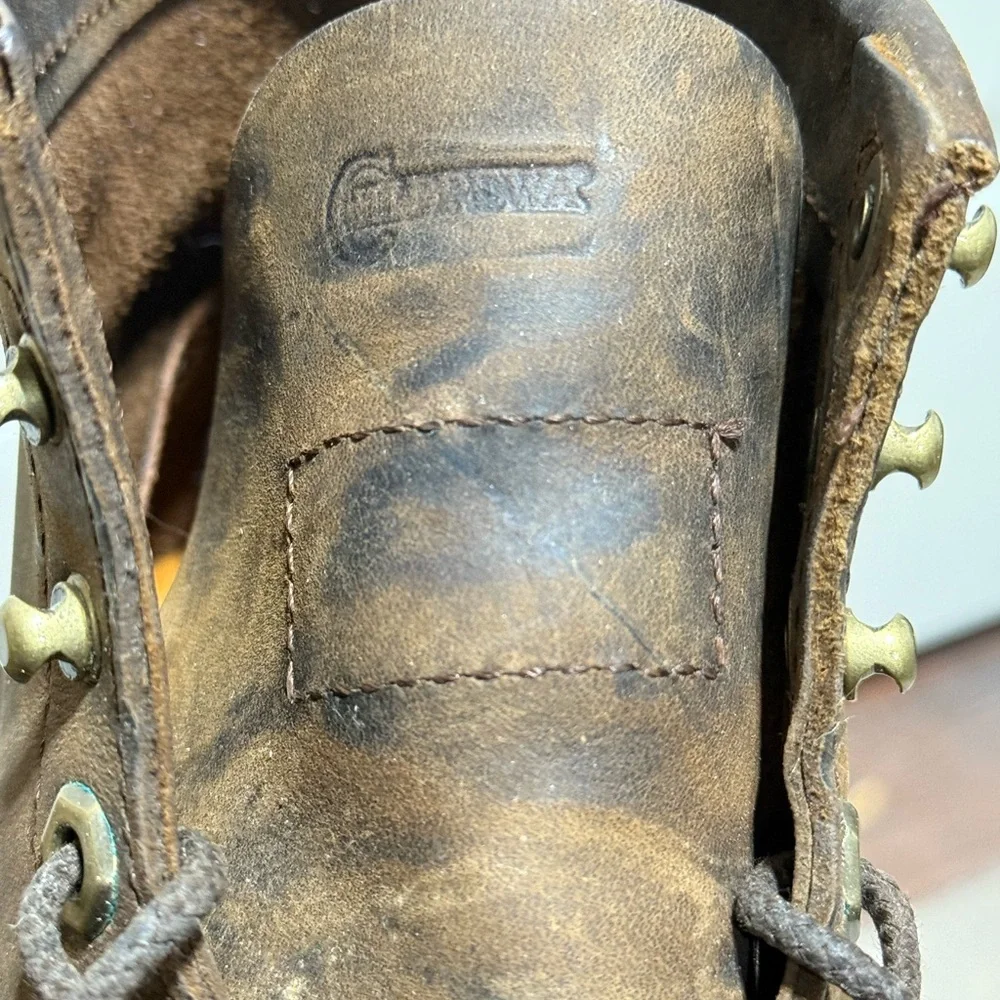 Chippewa LLBean Katahdin Iron Works Engineer Cap Toe Boots Brown Men’s 8.5 D